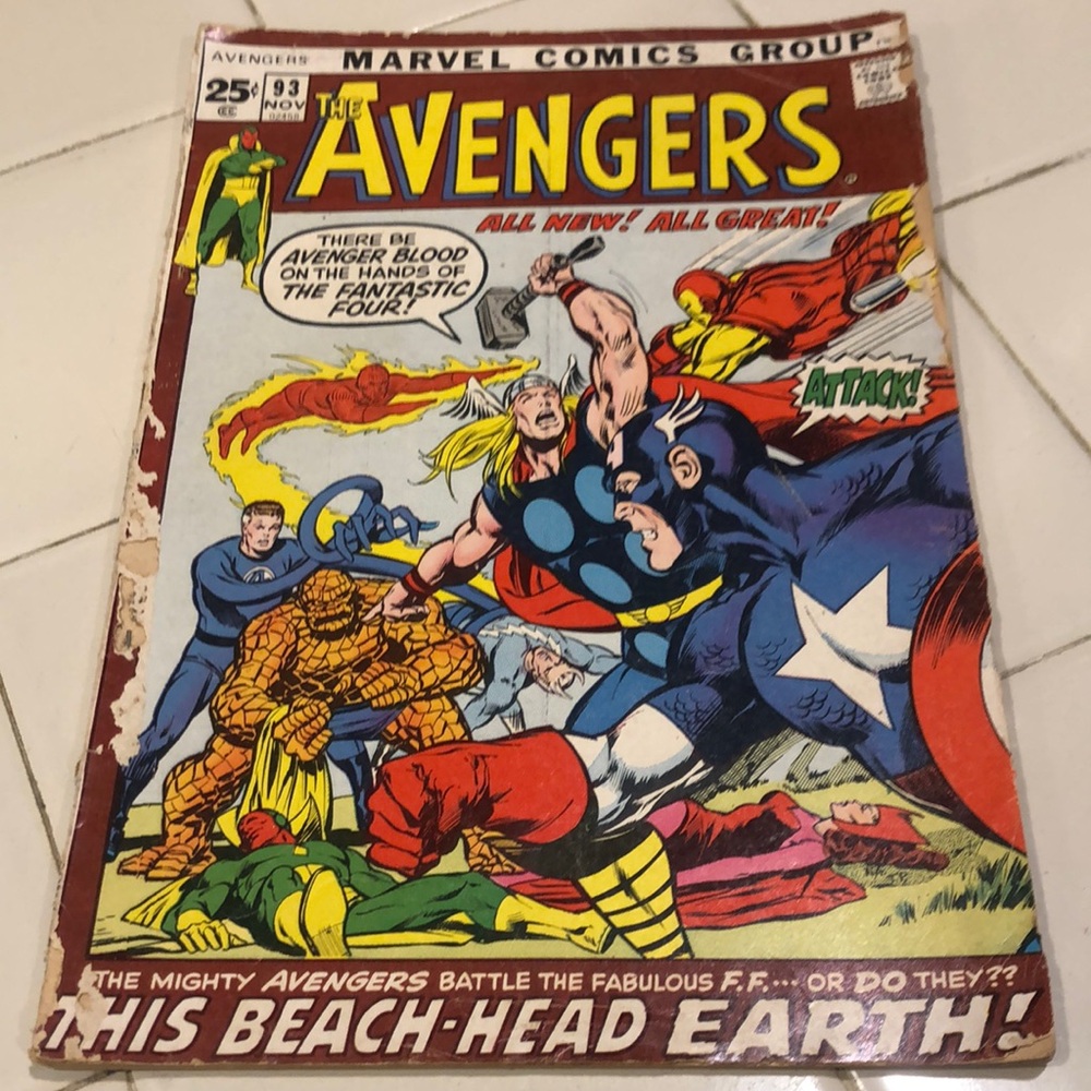 The Avenger’s 93 Nov 02458 Marvel Comics Group magazine